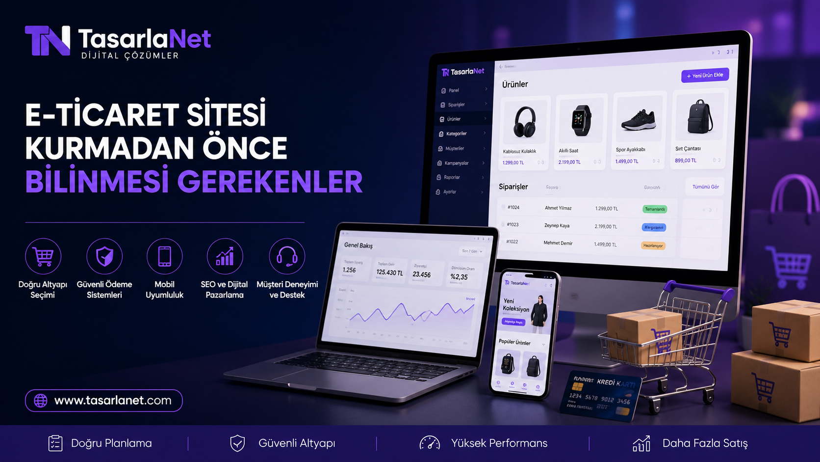 E-ticaret sitesi kurmadan önce altyapı, ödeme sistemleri, kargo entegrasyonları ve SEO gibi önemli detayları öğrenerek sağlam bir başlangıç yapın.