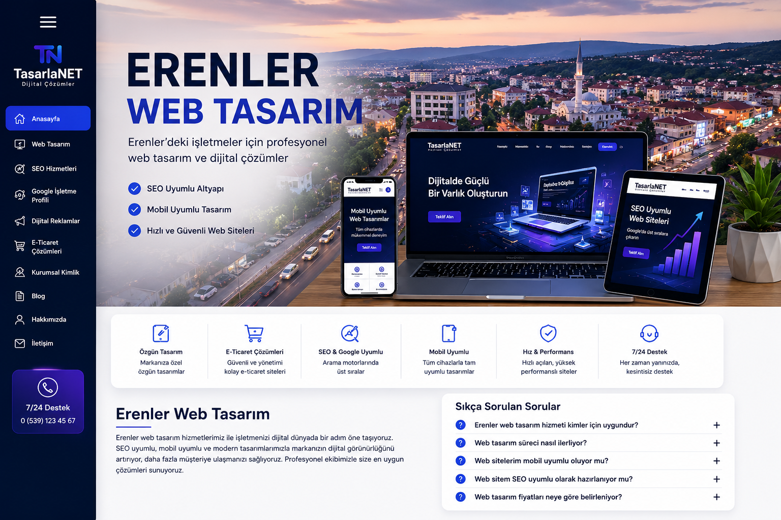 Erenler'deki işletmeler için SEO uyumlu, mobil uyumlu ve profesyonel web tasarım çözümleri ile dijital dünyada öne çıkın.