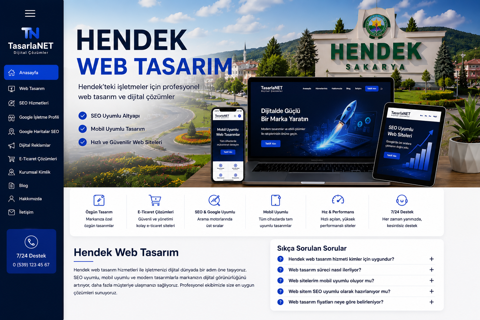 Hendek'teki işletmeler için SEO uyumlu, mobil uyumlu ve profesyonel web tasarım çözümleri ile dijital dünyada öne çıkın. Kurumsal web siteleri, e-ticaret çözümleri ve yerel SEO çalışmalarıyla daha fazla müşteriye ulaşın.
